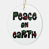 地球の平和クリスマス セラミックオーナメント (左)