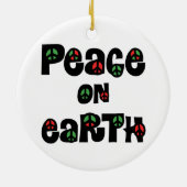 地球の平和クリスマス セラミックオーナメント (裏面)