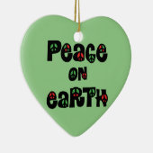 地球の平和クリスマス セラミックオーナメント (右)