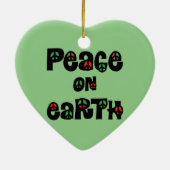 地球の平和クリスマス セラミックオーナメント (裏面)