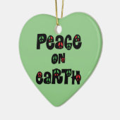 地球の平和クリスマス セラミックオーナメント (左)