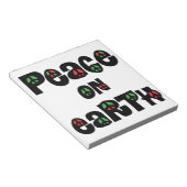 地球の平和クリスマス ノートパッド (アングル)