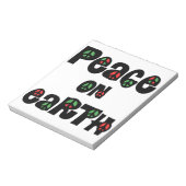 地球の平和クリスマス ノートパッド (回転)