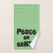 地球の平和クリスマス バスタオルセット (ハンドタオル)