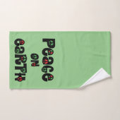 地球の平和クリスマス バスタオルセット (ハンドタオル)