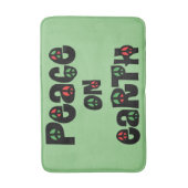 地球の平和クリスマス バスマット (正面縦)