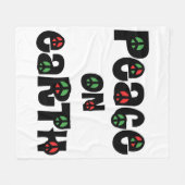 地球の平和クリスマス フリースブランケット (正面(横))