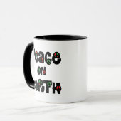 地球の平和クリスマス マグカップ (正面左)