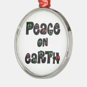 地球の平和クリスマス メタルオーナメント (左)
