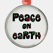 地球の平和クリスマス メタルオーナメント (正面)