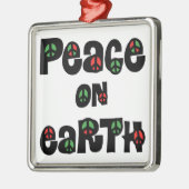地球の平和クリスマス メタルオーナメント (左)