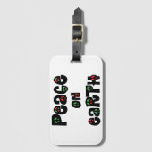地球の平和クリスマス ラゲッジタグ (正面縦)