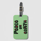 地球の平和クリスマス ラゲッジタグ (正面縦)