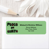 地球の平和クリスマス ラベル (インサイチュ)