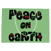 地球の平和クリスマス ラージペーパーバッグ (裏面)