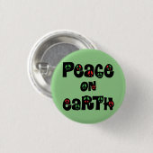 地球の平和クリスマス 缶バッジ (正面&裏面)