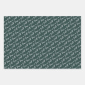 地球の平和グリーンクリスマス ラッピングペーパーシート (正面)