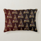 地球の平和ゴールデンクリスマスツリーパターン アクセントクッション (正面)