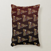 地球の平和ゴールデンクリスマスツリーパターン アクセントクッション (正面(垂直))