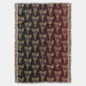 地球の平和ゴールデンクリスマスツリーパターン スローブランケット (正面縦)