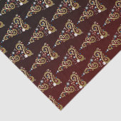 地球の平和ゴールデンクリスマスツリーパターン 薄葉紙 (詳細)