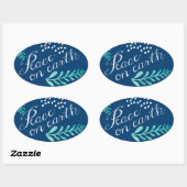 地球の平和ステッカー 楕円形シール (シート)