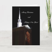 地球の平和ステンドグラスのクリスマスカード シーズンカード (正面)