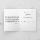 地球の平和ステンドグラスのクリスマスカード シーズンカード (内部)