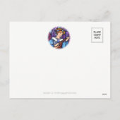 地球の平和ステンドグラスのクリスマスポストカード シーズンポストカード (裏面)