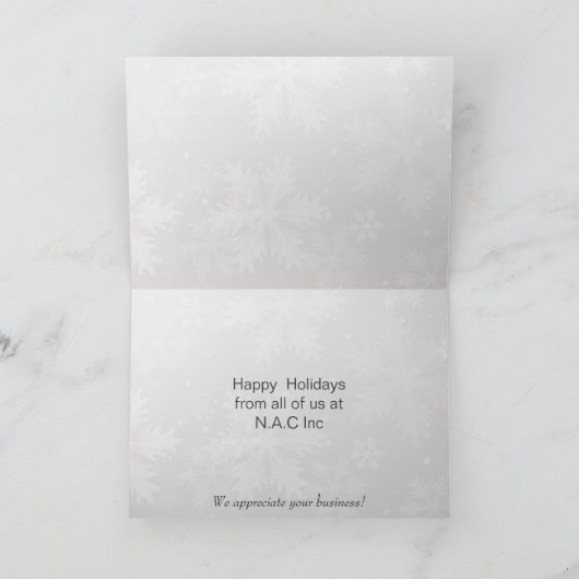 地球の平和企業のクリスマスカード シーズンカード (内部)