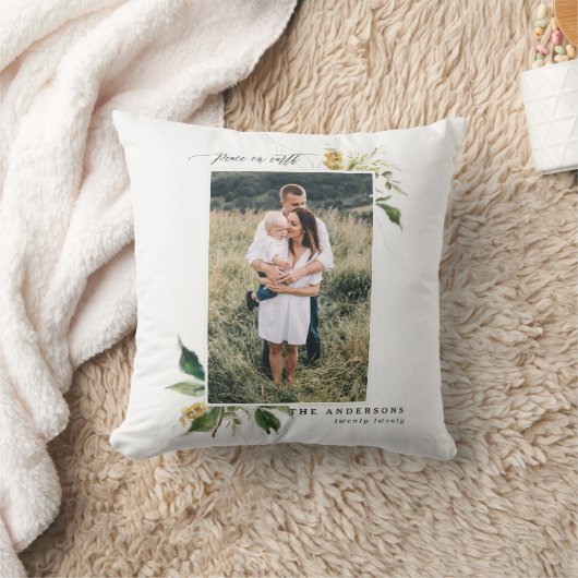 地球の平和絵を描フローラ写真の休日 クッション (ブランケット)