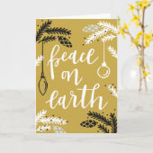 地球の平和 カード (黄色い花)