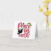 地球の平和 カード (黄色い花)