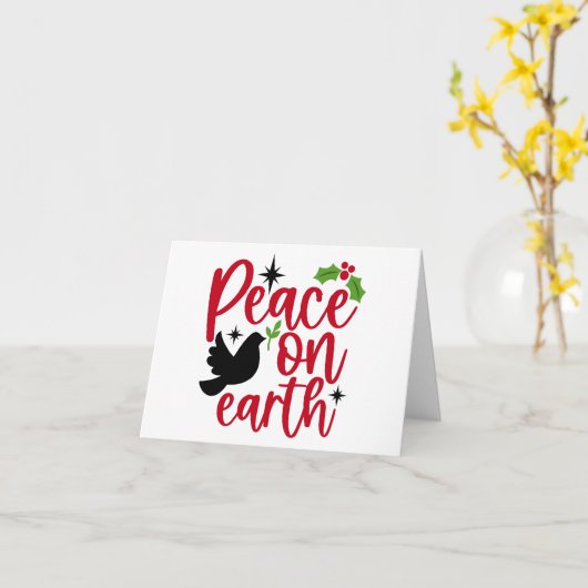 地球の平和 カード (黄色い花)