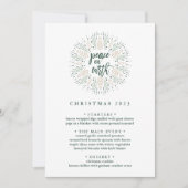 地球の平和 |クリスマスカスタムディナーメニュー 招待状 (正面)