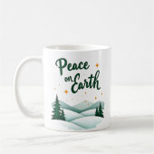 地球の平和 コーヒーマグカップ (左)