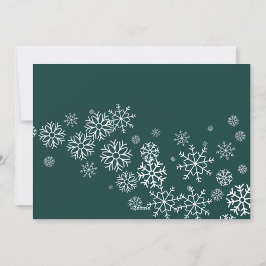 地球の平和 |スノーフレーク3フォトコラージュ シーズンカード (裏面)