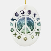 地球の平和 セラミックオーナメント (正面)