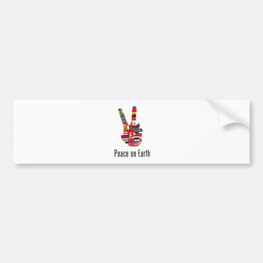 地球の平和 バンパーステッカー (正面)