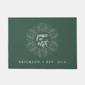 地球の平和 |パーソナライズされた休日 ドアマット (正面)