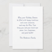 地球の平和。ピースドーブフラットホリデーカード シーズンカード (裏面)