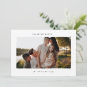 地球の平和 ファミリー フォト ホリデー カード (スタンド正面)