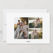 地球の平和 ファミリー フォト ホリデー カード (裏面)