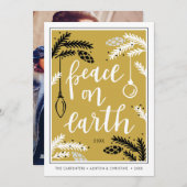 地球の平和 | フォト ホリデー カード (正面/裏面)