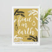 地球の平和 | フォト ホリデー カード (スタンド正面)