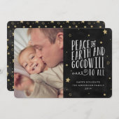 地球の平和 | ホリデー フォト カード (正面/裏面)