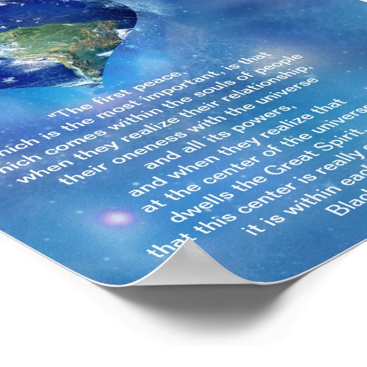 地球の平和 ポスター (角)