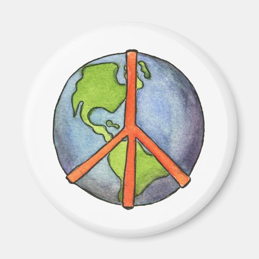 地球の平和 マグネット (正面)
