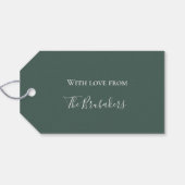 地球の平和 | ミニマルシンプル主義グリーンホリデイ ギフトタグ (裏面横)