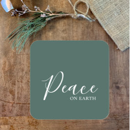 地球の平和 | ミニマルシンプル主義グリーンホリデイ スクエアシール